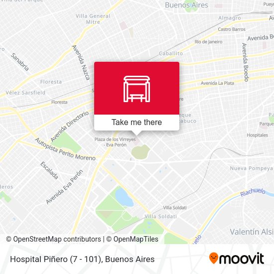 Hospital Piñero (7 - 101) map