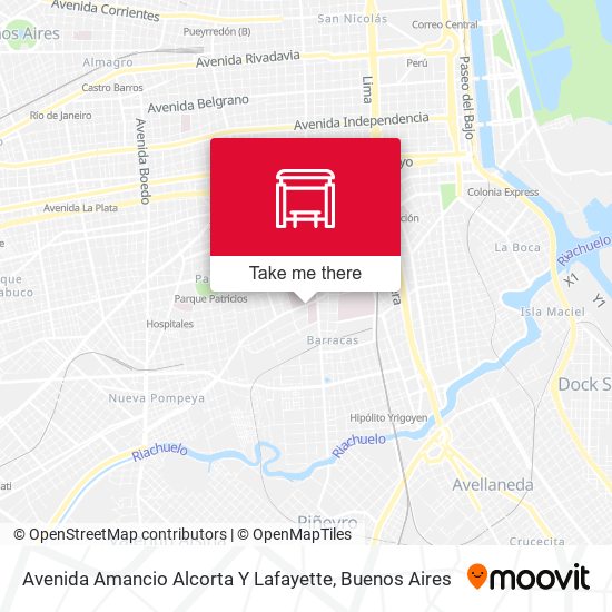 Mapa de Avenida Amancio Alcorta Y Lafayette