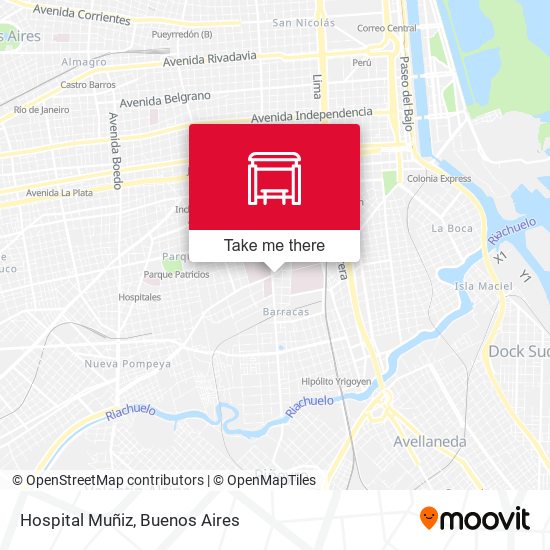 Hospital Muñiz map