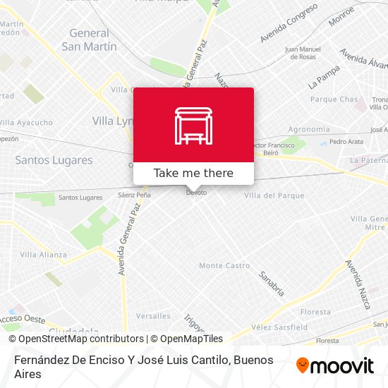 Mapa de Fernández De Enciso Y José Luis Cantilo