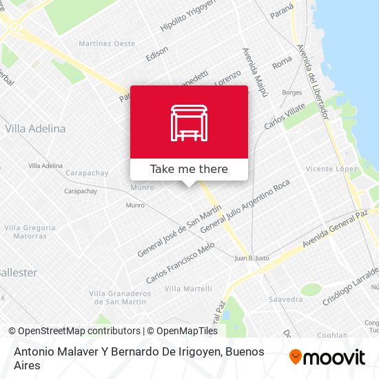 Antonio Malaver Y Bernardo De Irigoyen map