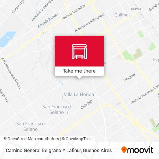 Camino General Belgrano Y Lafinur map