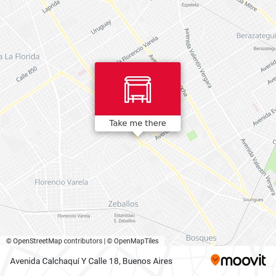 Avenida Calchaquí Y Calle 18 map