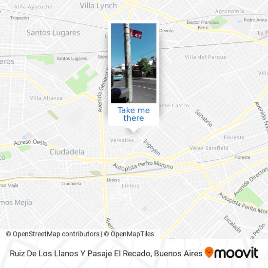 Mapa de Ruiz De Los Llanos Y Pasaje El Recado
