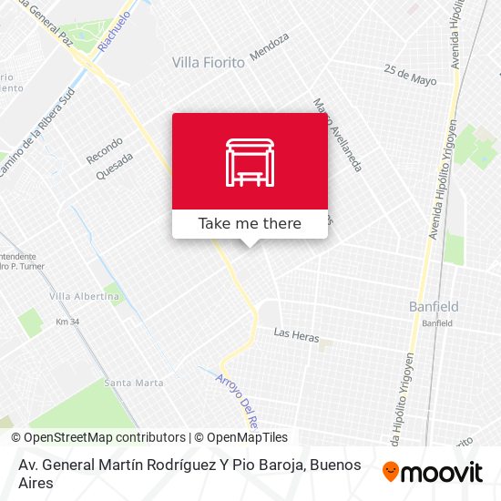 Av. General Martín Rodríguez Y Pio Baroja map
