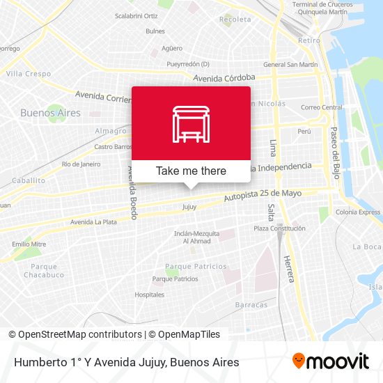 Mapa de Humberto 1° Y Avenida Jujuy