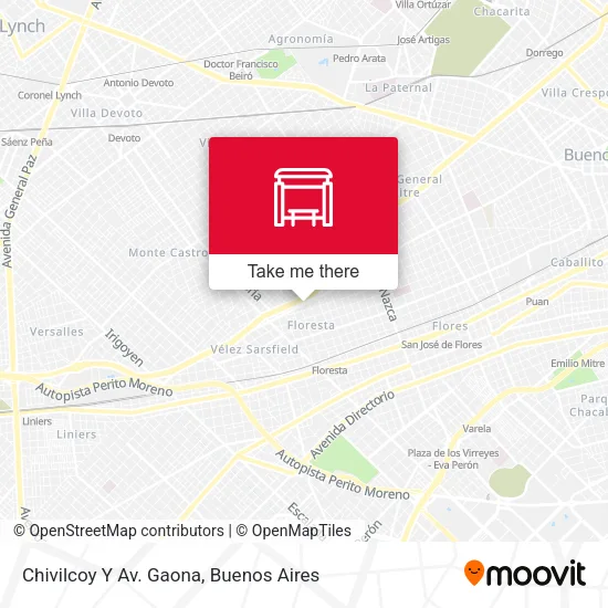 Chivilcoy Y Av. Gaona map