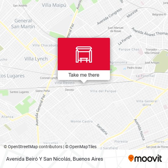 Avenida Beiró Y San Nicolás map