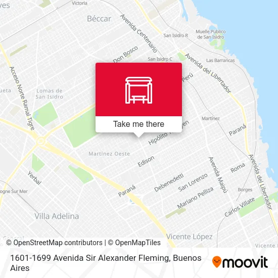 Mapa de 1601-1699 Avenida Sir Alexander Fleming