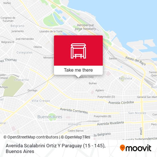 Avenida Scalabrini Ortiz Y Paraguay (15 - 145) map