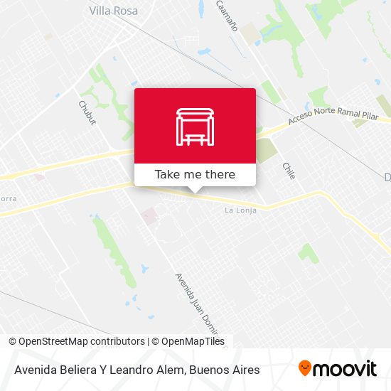 Mapa de Avenida Beliera Y Leandro Alem