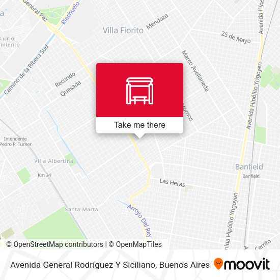 Mapa de Avenida General Rodríguez Y Siciliano