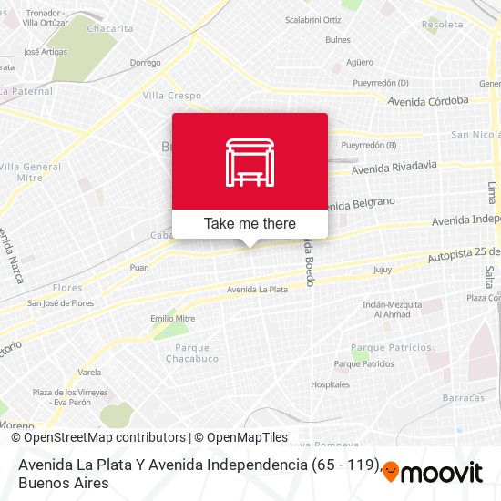 Mapa de Avenida La Plata Y Avenida Independencia (65 - 119)