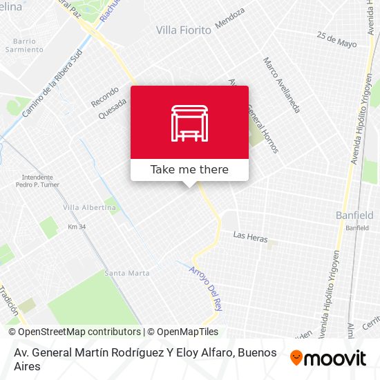 Mapa de Av. General Martín Rodríguez Y Eloy Alfaro