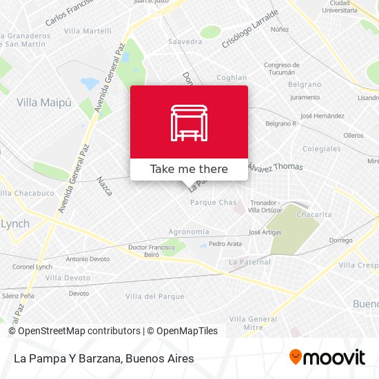 La Pampa Y Barzana map