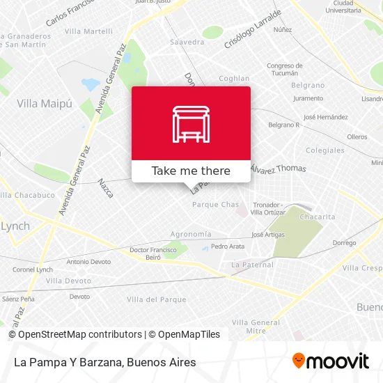 La Pampa Y Barzana map