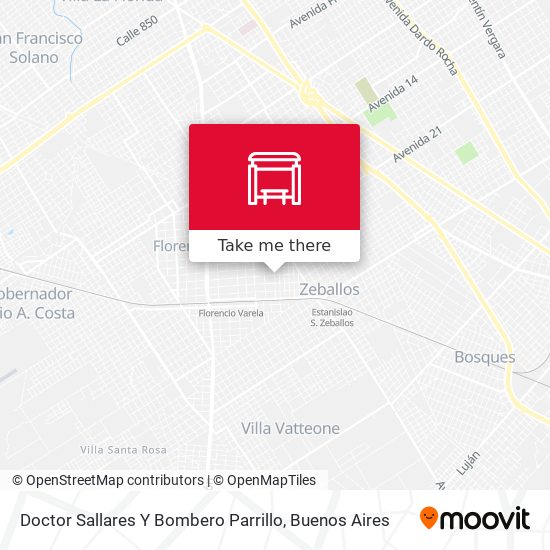 Doctor Sallares Y Bombero Parrillo map