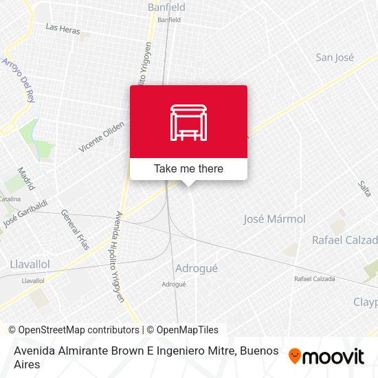 Mapa de Avenida Almirante Brown E Ingeniero Mitre