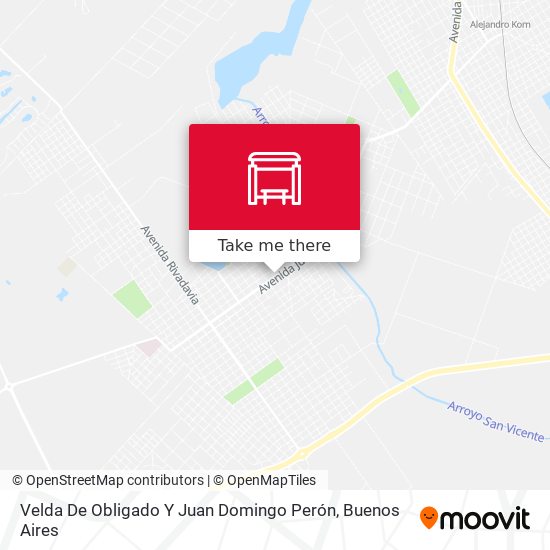 Mapa de Velda De Obligado Y Juan Domingo Perón