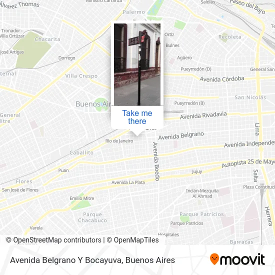 Avenida Belgrano Y Bocayuva map
