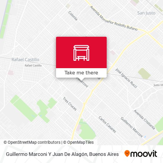 Guillermo Marconi Y Juan De Alagón map