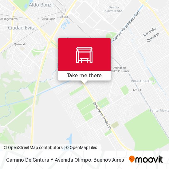 Camino De Cintura Y Avenida Olimpo map