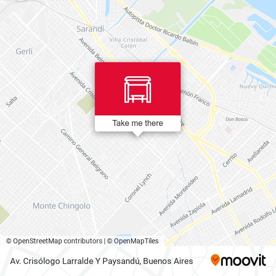 Av. Crisólogo Larralde Y Paysandú map