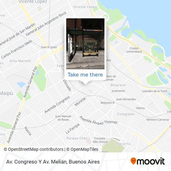 Av. Congreso Y Av. Melián map