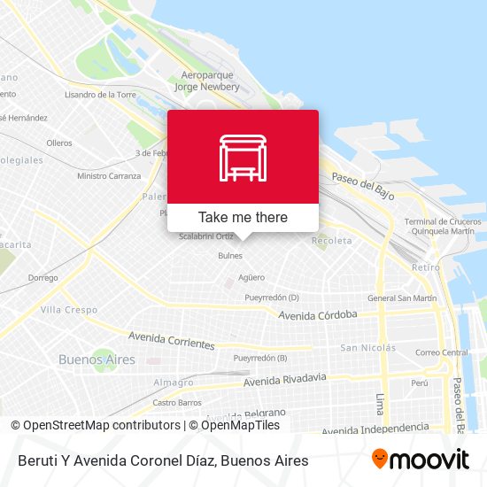 Beruti Y Avenida Coronel Díaz map