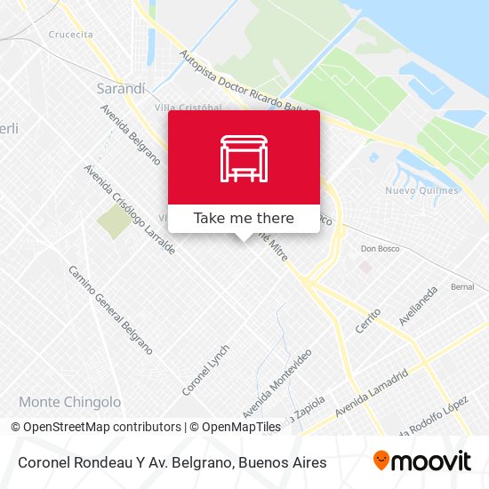 Mapa de Coronel Rondeau Y Av. Belgrano