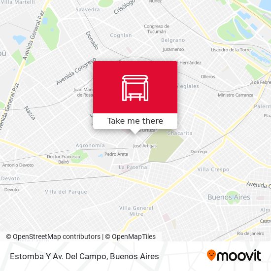 Estomba Y Av. Del Campo map