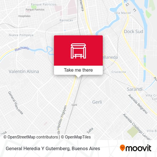 Mapa de General Heredia Y Gutemberg