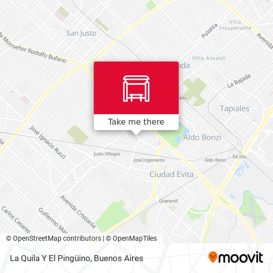 La Quila Y El Pingüino map