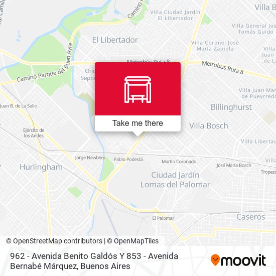 962 - Avenida Benito Galdós Y 853 - Avenida Bernabé Márquez map