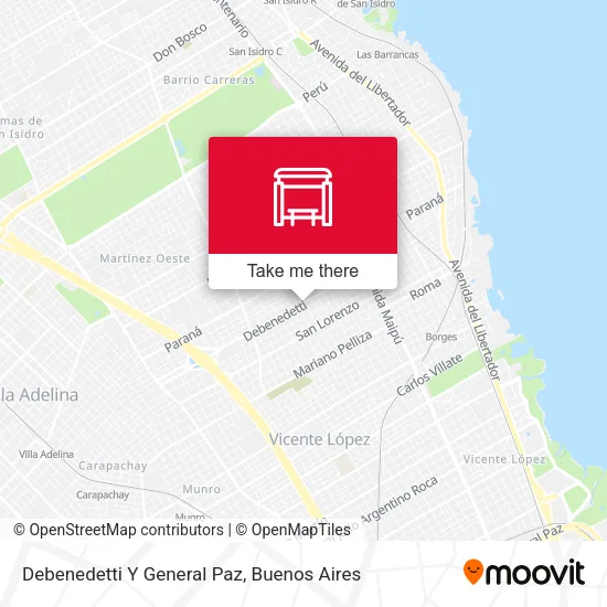 Debenedetti Y General Paz map