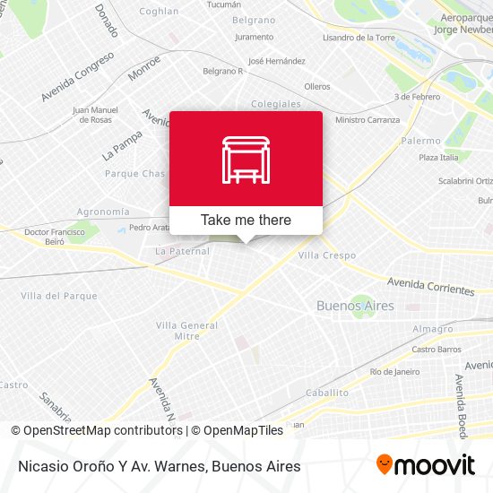 Mapa de Nicasio Oroño Y Av. Warnes