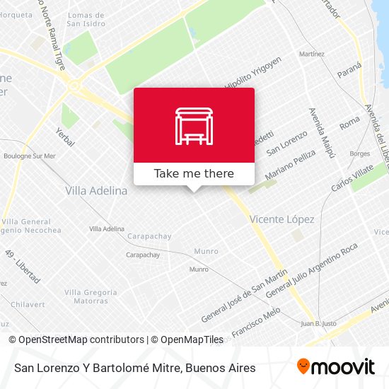 San Lorenzo Y Bartolomé Mitre map