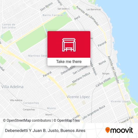 Mapa de Debenedetti Y Juan B. Justo