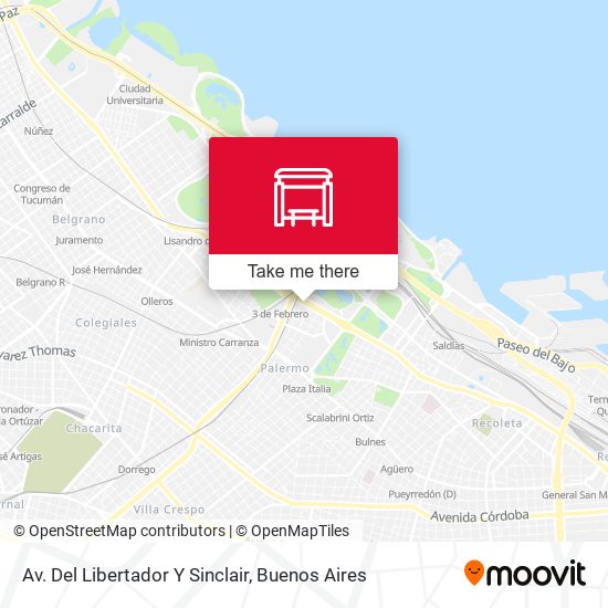 Av. Del Libertador Y Sinclair map