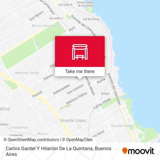 Carlos Gardel Y Hilarión De La Quintana map