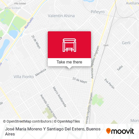 José María Moreno Y Santiago Del Estero map