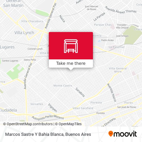 Marcos Sastre Y Bahía Blanca map
