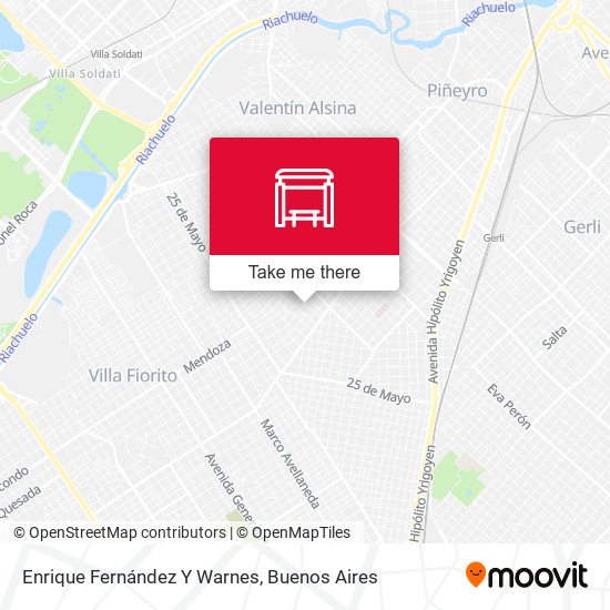 Mapa de Enrique Fernández Y Warnes