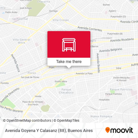 Avenida Goyena Y Calasanz (88) map