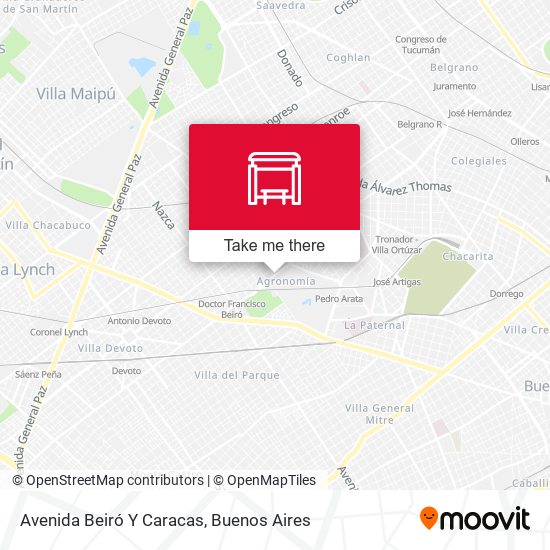 Avenida Beiró Y Caracas map