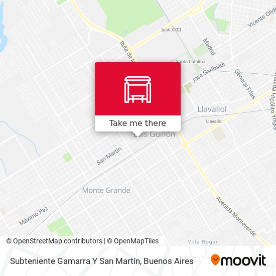 Subteniente Gamarra Y San Martín map
