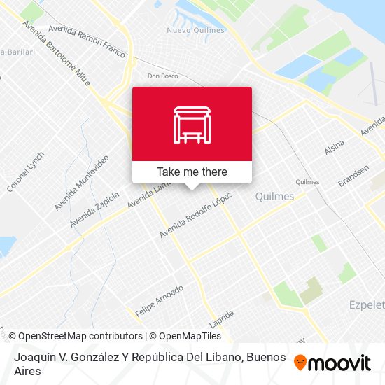 Joaquín V. González Y República Del Líbano map