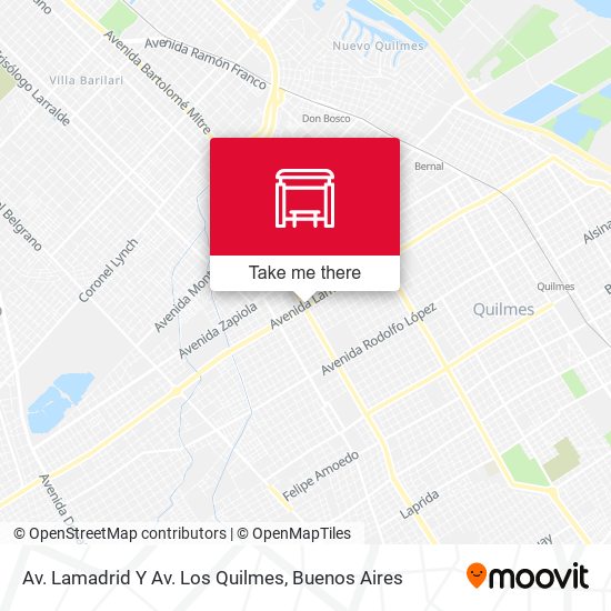 Av. Lamadrid Y Av. Los Quilmes map