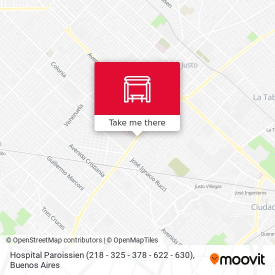 Hospital Paroissien (218 - 325 - 378 - 622 - 630) map
