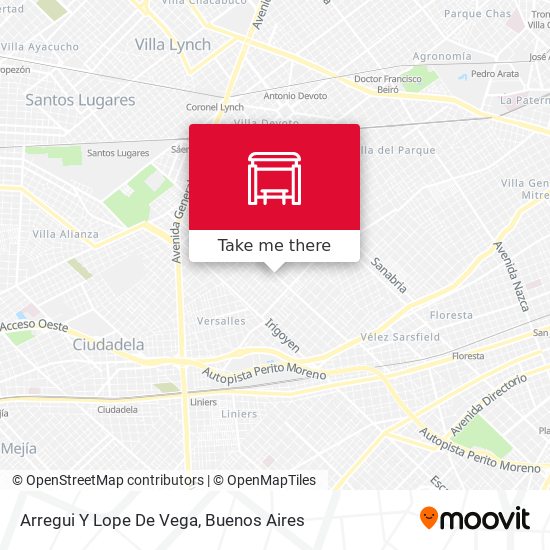 Mapa de Arregui Y Lope De Vega